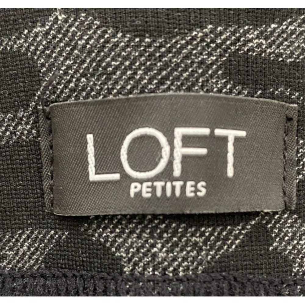 Ann Taylor LOFT Womens Black & Grey Leopard Print Pull on Pants Petities Medium - Picture 3 of 5